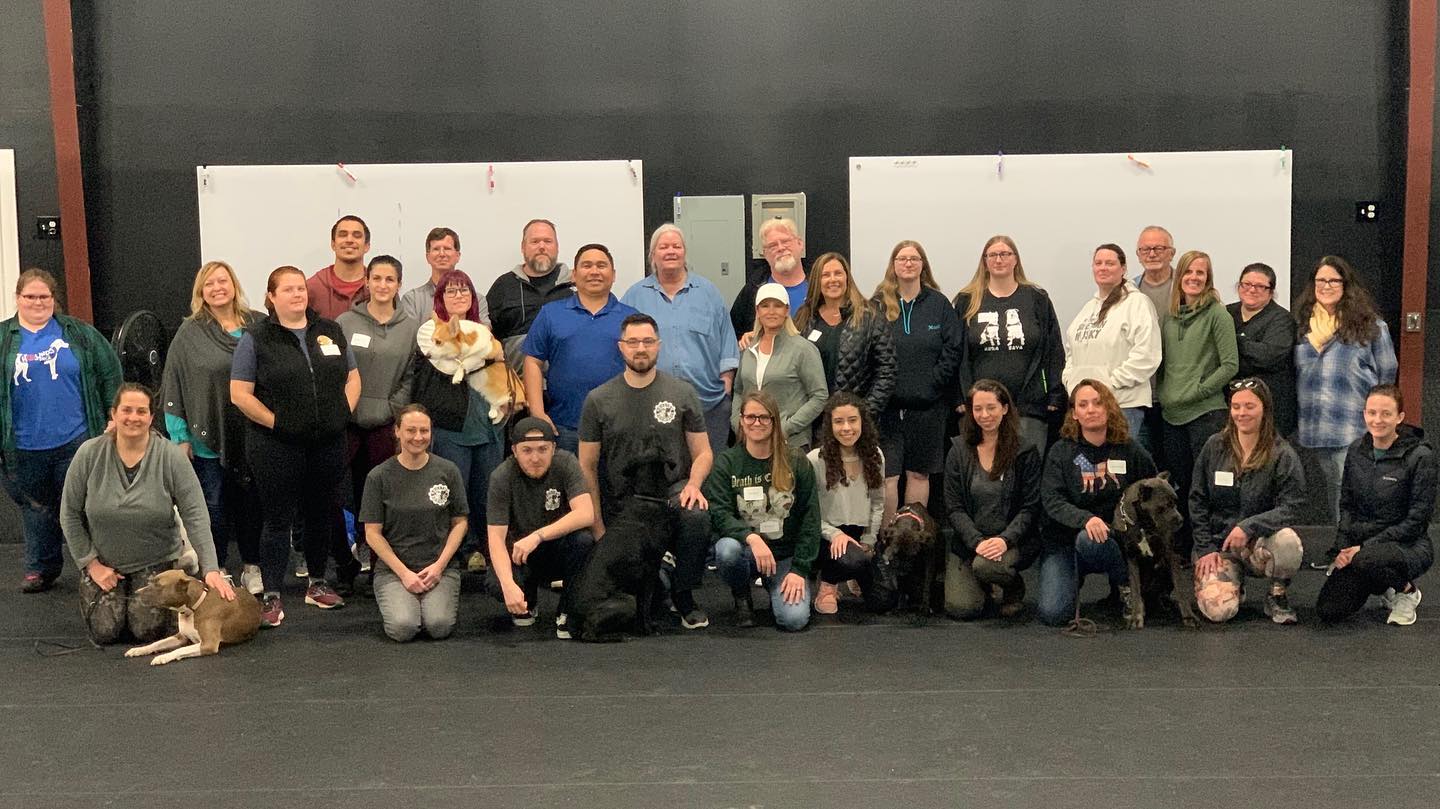 Linda Kaim teaching a professional dog training seminar — Lionheart K9 virtual training worldwide